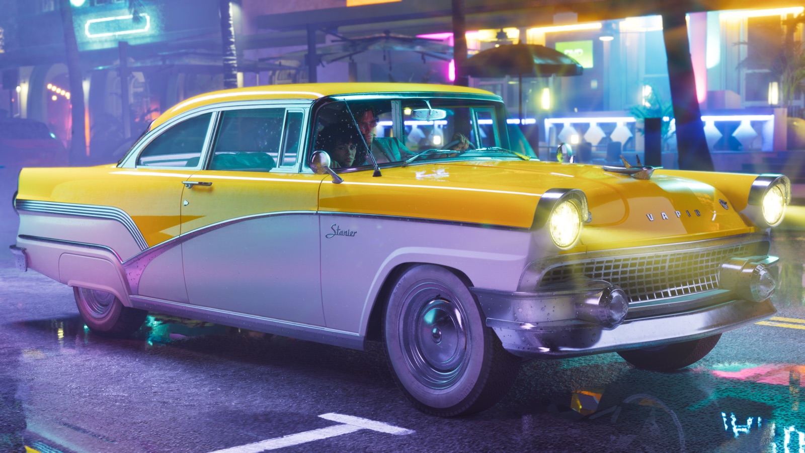 '55 Vapid Stanier in GTA 6 — official Vintage Vice City Pack screenshot